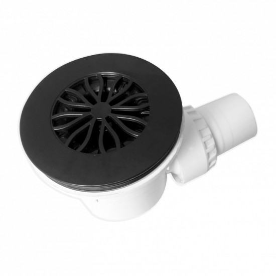 Shower Waste Easy Clean Shower Drain Black 